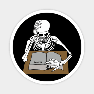 Skeleton studying anatomy Magnet